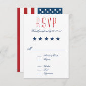 Amerikaanse patriottische vlag RSVP (Voorkant / Achterkant)