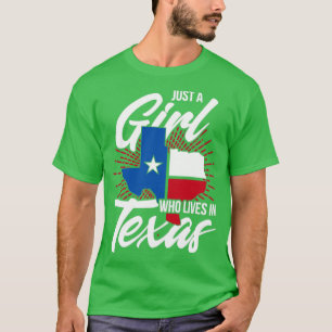 Amerikaanse patriottische vlag Texas Girl Texan T-shirt