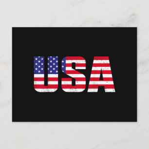 Amerikaanse patriottische vlag voor Kinder mannenj Briefkaart