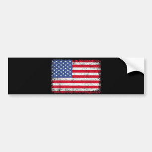 Amerikaanse patriottische vlag voor Kinder mannenj Bumpersticker