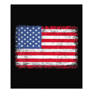 Amerikaanse patriottische vlag voor Kinder mannenj Foto Afdruk