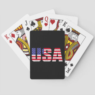 Amerikaanse patriottische vlag voor Kinder mannenj Pokerkaarten