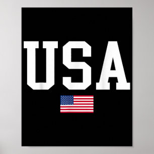 Amerikaanse patriottische vlag voor Kinder mannenj Poster