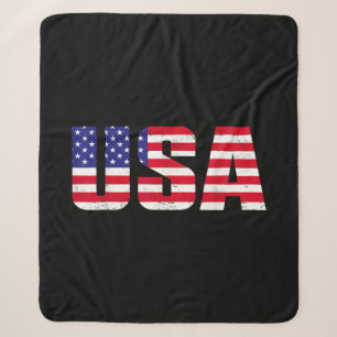 Amerikaanse patriottische vlag voor Kinder mannenj Sherpa Deken