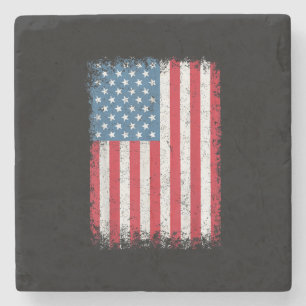 Amerikaanse patriottische vlag voor Kinder mannenj Stenen Onderzetter