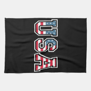 Amerikaanse patriottische vlag voor Kinder mannenj Theedoek