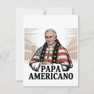 Amerikaanse paus Leo Rooms-Katholiek Christelijk G Notitiekaartje