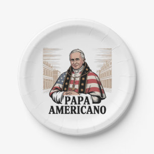 Amerikaanse paus Leo Rooms-Katholiek Christelijk G Papieren Bordje