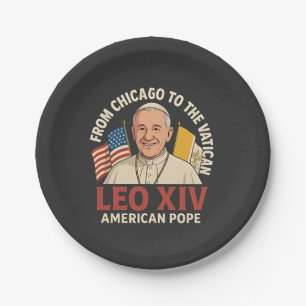 Amerikaanse paus Leo Rooms-Katholiek Christelijk G Papieren Bordje