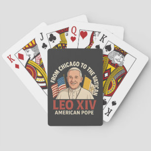 Amerikaanse paus Leo Rooms-Katholiek Christelijk G Pokerkaarten