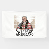 Amerikaanse paus Leo Rooms-Katholiek Christelijk G Spandoek (Horizontaal)