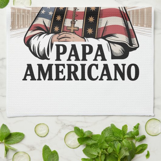 Amerikaanse paus Leo Rooms-Katholiek Christelijk G Theedoek (Gevouwen)