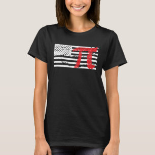 Amerikaanse Pi US vlag PI dag Infinate nummer T-shirt