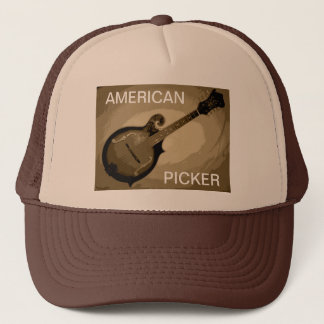 AMERIKAANSE PICKER TRUCKER HAT (Tan en Brown) Pet