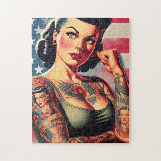  Amerikaanse pin-up Legpuzzel (Verticaal)