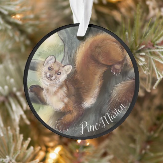 Amerikaanse pine Marten Ornament (Boom)