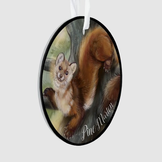 Amerikaanse pine Marten Ornament (voorkant)