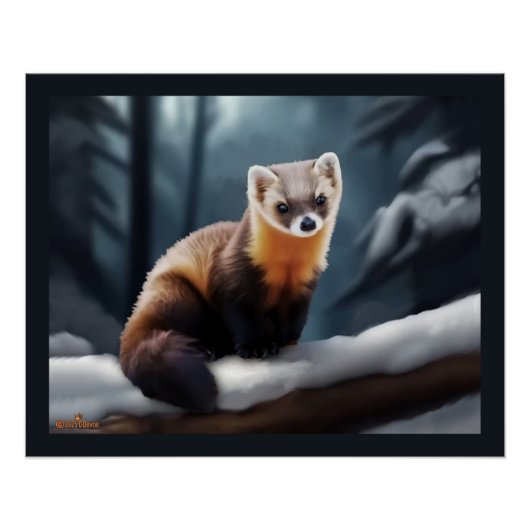 Amerikaanse pine Marten Perfect Poster (Voorkant)