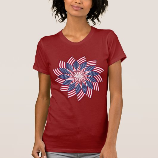 Amerikaanse Pinwheels T-Shirt (Donker) (Voorkant)