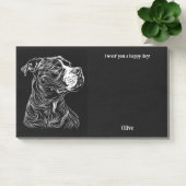 Amerikaanse Pit Bull Terrier Abstracte Art Hondenn Post-it® Notes (Kantoor)