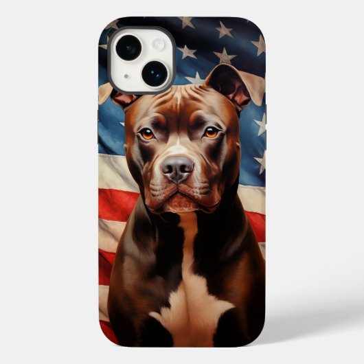 Amerikaanse Pit Bull Terrier Case-Mate iPhone Case (Achterkant)