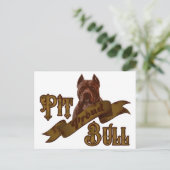 Amerikaanse Pit Bull Terrier Dog Briefkaart (Staand voorkant)