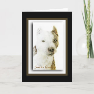 Amerikaanse Pit Bull Terrier Feestdagen Kaart