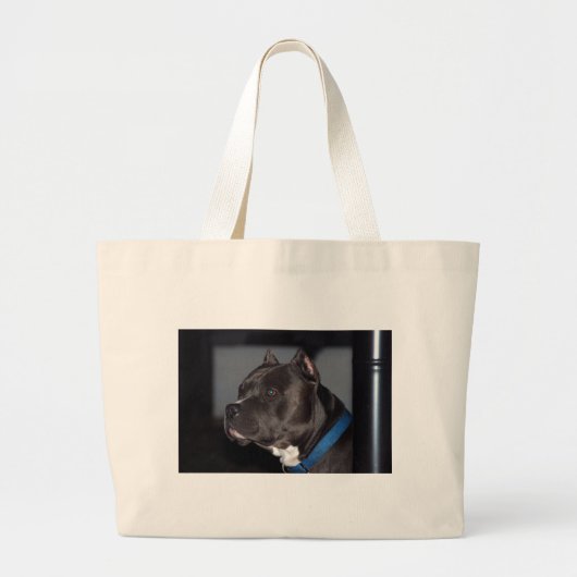 Amerikaanse Pit Bull Terrier Grote Tote Bag (Voorkant)