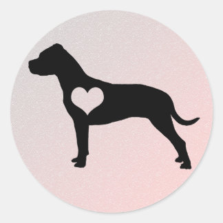 Amerikaanse Pit Bull Terrier Hart Stickers