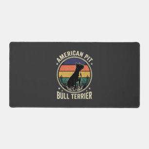 Amerikaanse Pit Bull Terrier Hond Vintage Zonsonde Bureaumat
