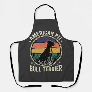 Amerikaanse Pit Bull Terrier Hond Vintage Zonsonde Schort