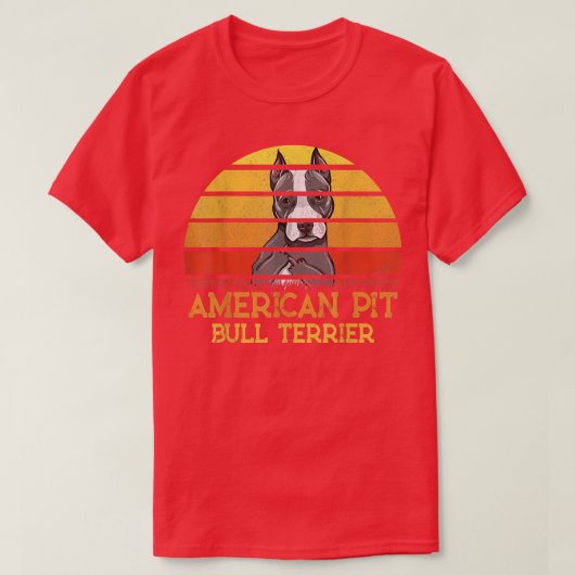 Amerikaanse Pit Bull Terrier Hondenliefhebbers Sun T-shirt (Design voorkant)