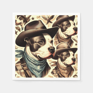  Amerikaanse Pit Bull Terrier Illustratie Servet