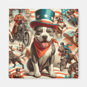 Amerikaanse Pit Bull Terrier Kunst Magneet