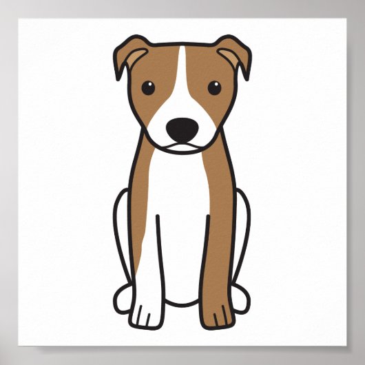 Amerikaanse Pit Bull Terrier (Natural Ears) Poster (Voorkant)