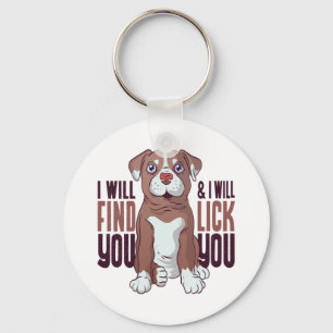 Amerikaanse Pit Bull Terrier Puppy Dog Sleutelhanger
