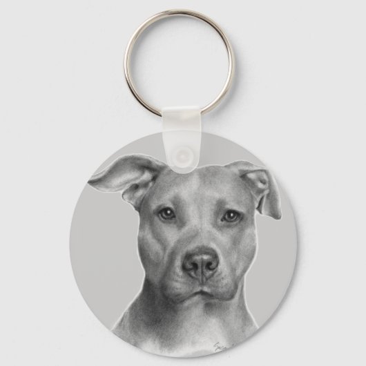 Amerikaanse Pit Bull Terrier Sleutelhanger (Voorkant)