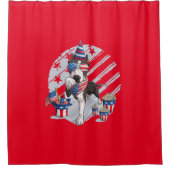 Amerikaanse Pitbull Douchegordijn (Voorkant)