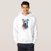 Amerikaanse Pitbull - Graffiti Ink Splash Hoodie (Voorkant volledig)