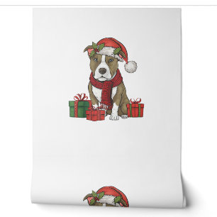 Amerikaanse Pitbull Terrier Hond Kerstfeesten San Behang