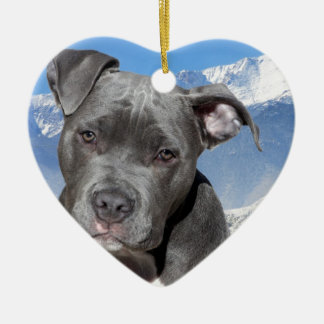 Amerikaanse Pitbull Terrier Puppy Dog Keramisch Ornament