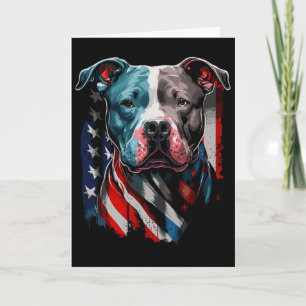 Amerikaanse Pitbull Terrier Usa Vlag Patriottische Kaart