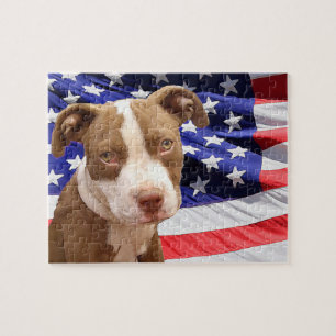 Amerikaanse Pitbullpuppy Legpuzzel