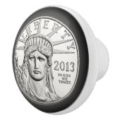 Amerikaanse Platinum Liberty Munt ~ Obverse 2013 Keramische Knop (Rechts)
