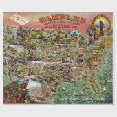  Amerikaanse plattegronden Cadeaupapier (Vlak)