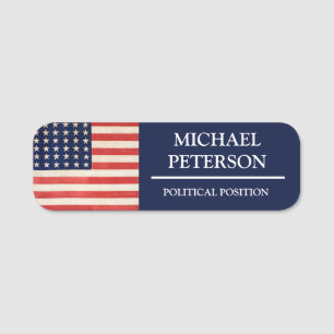  Amerikaanse politieke campagne FLAG Naamplaatje