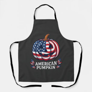 Amerikaanse Pompoen Halloween Usa Vlag Sterren Str Schort