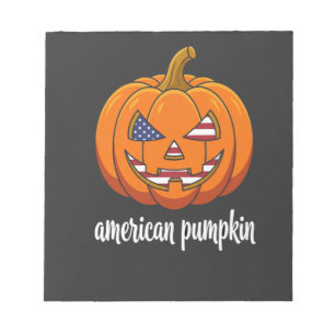 Amerikaanse Pompoen Patriottische Halloween Jack O Notitieblok
