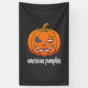 Amerikaanse Pompoen Patriottische Halloween Jack O Spandoek