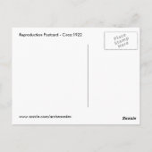  Amerikaanse Post Kantoor, Indianapolis Briefkaart (Achterkant)